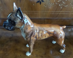 1973 Porcelain Goebel Boxer Dog Figurine #3063122
