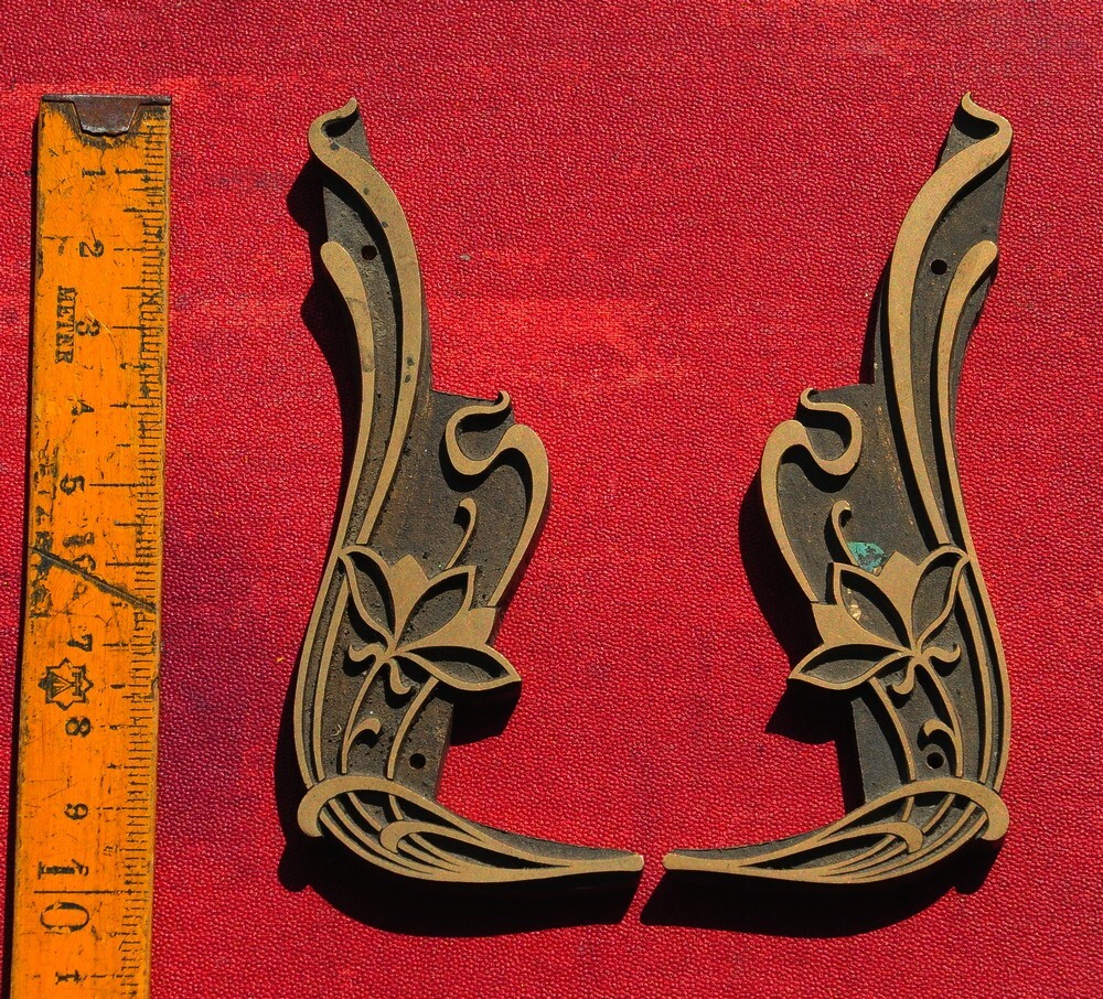 Bookbinding Key Art 2x brass ornament bookbinding Art Nouveau gilding bookbinder embossing ...