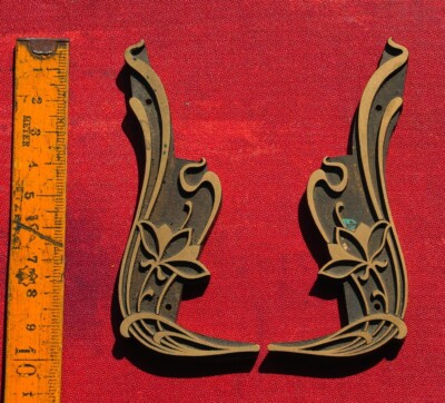 Bookbinding Key Art 2x brass ornament bookbinding Art Nouveau gilding bookbinder embossing ...
