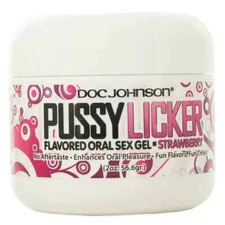 Doc Johnson P*ssy Licker Oral Sex Flavored Gel Lubricant Strawberry Edible Lube