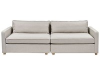 3-Sitzer Sofa Stoff Beige Mit Schmalen Armlehnen Sitzkissen Modern Vinstra