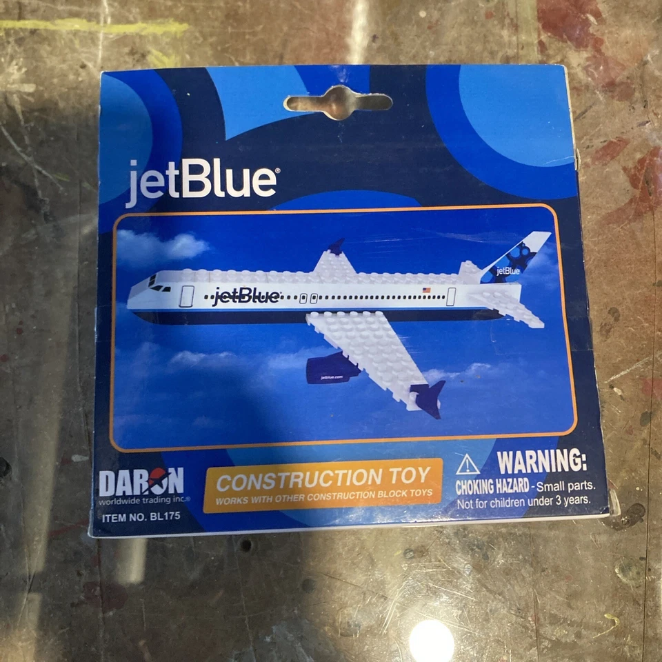 Avión Daron Jet 2003 azul construcción juguete bloque modelo BL175 NOS Foto 4 de 4