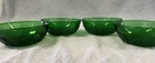 VTG Anchor Hocking Forest Green Sandwich Pattern Berry/Dessert Bowls Set of 4