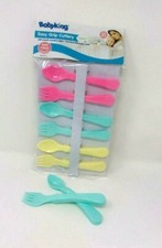 Baby Infant toddler Spoon Fork Utensils Feeding Round Edge BPA Free- Set of 6