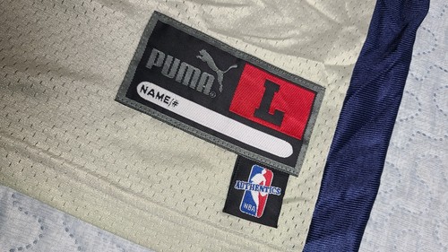 Vintage PUMA HOUSTON ROCKETS NBA Throwback 1990s Sleevelesh Shirt Gray Large - Picture 2 of 8