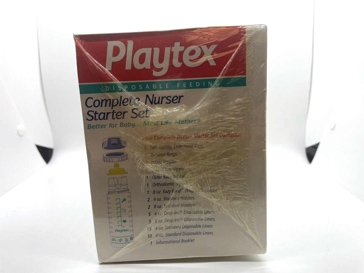 VTG VINTAGE 1997 Playtex Complete Drop-Ins Baby Nurser Starter Set