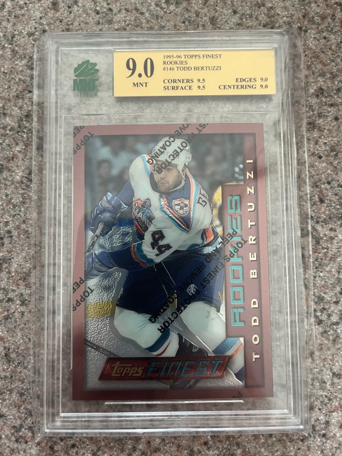 1995-96 Topps Finest #146 Todd Bertuzzi Rookie Graded MNT 9.0 MINT NY Islanders