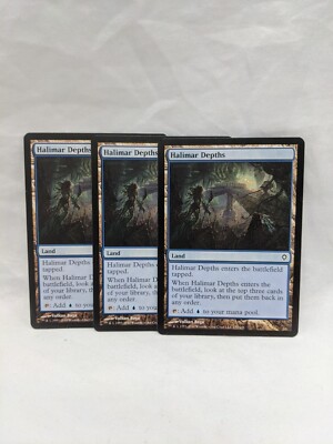 Set Of (3) Halimar Depths Zendikar Magic The Gathering Cards