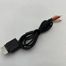 Microsoft XBox 360 AV Composite Audio Video Cable Black X821376-001 Genuine OEM