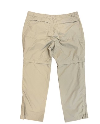 NorthFace Mens Zip Off Convertible Cargo Pants 40 Short Khaki  