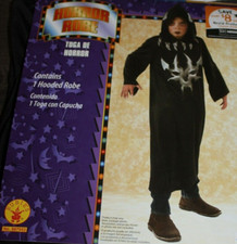 Horror Hooded Robe, Creepy Reaper Black , Halloween Costume, Large 10-12 