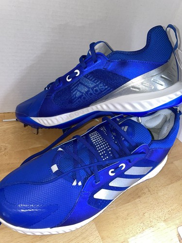 Adidas Pure Hustle Mens TPU Softball Metal Cleats FV9040 Blue/White/Silver SZ 12 - Picture 9 of 9