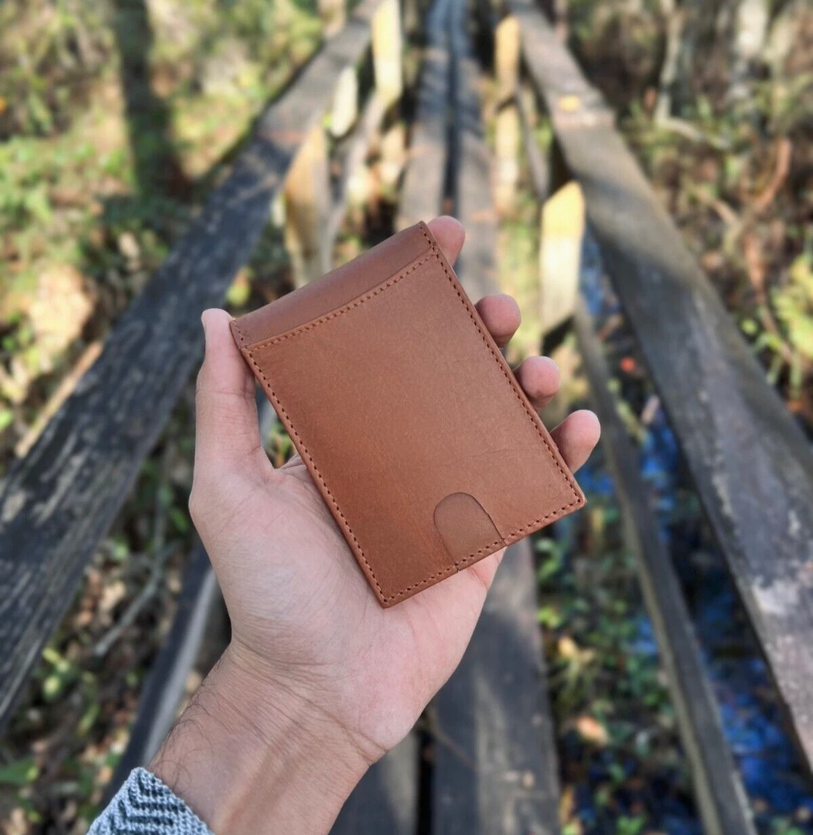 leather money clip wallet