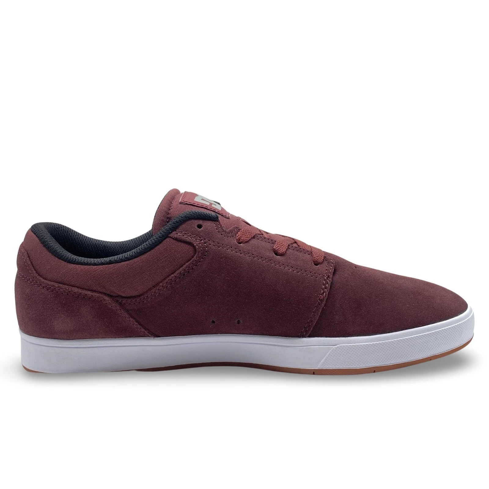 Red Bottom Dc's DC SHOES DC Mens Crisis 2 S Red Suede Skate Shoes Sneakers Size 11.5
