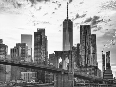 Wandbild Foto - Manhattan View Brooklyn, New York - A4 Poster  - Bild Foto NYC