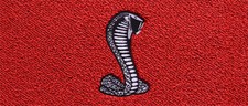 1964 -1968 Mustang Black Carpet Floor Mats 4 Pc With Cobra Logo On Fronts New