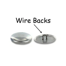Size 60 (1 1/2" - 38mm) Cover Buttons - Flat Back / Wire Back