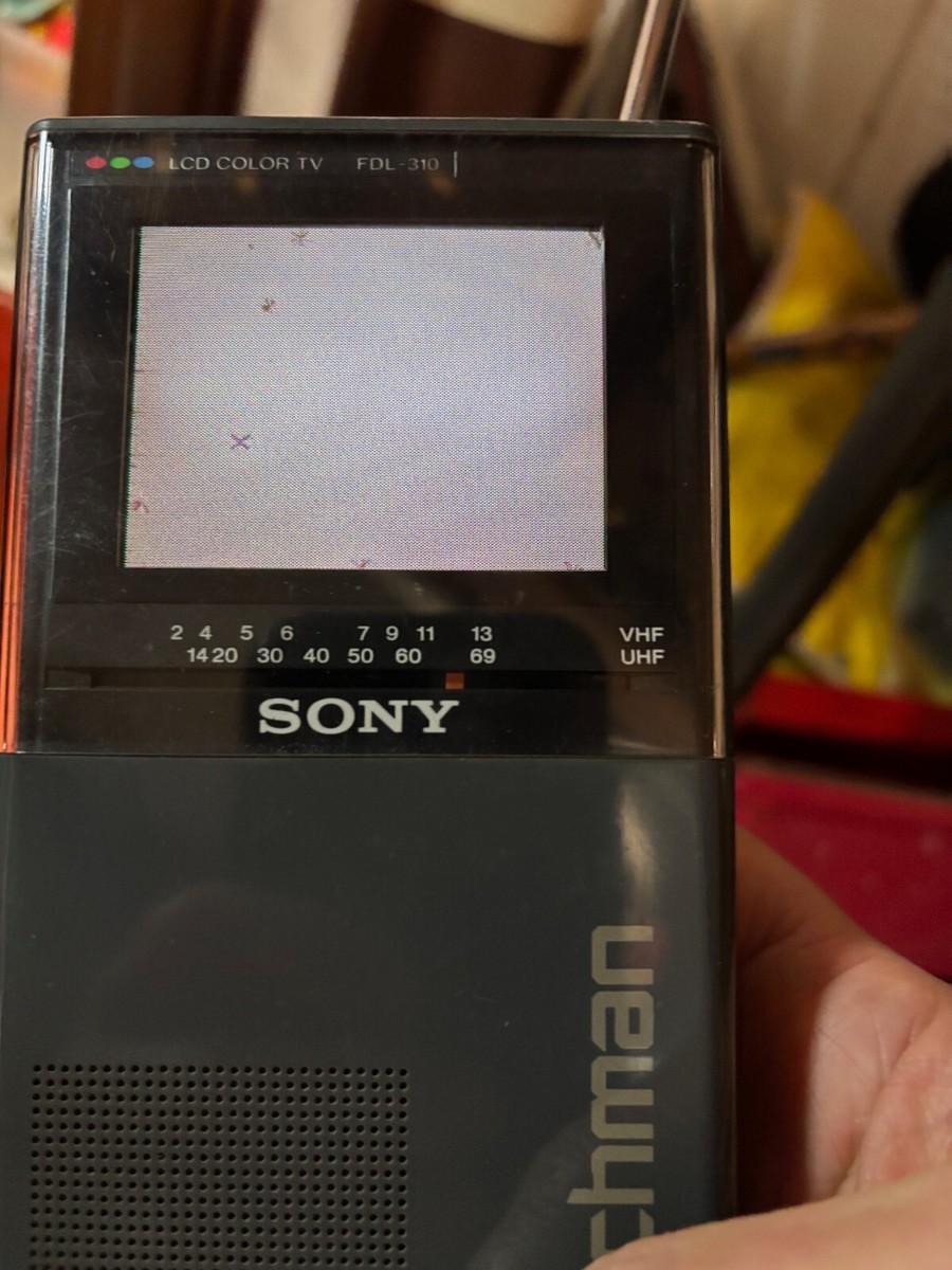 Vintage Sony Color Watchman FDL-310 Portable LCD Powers On