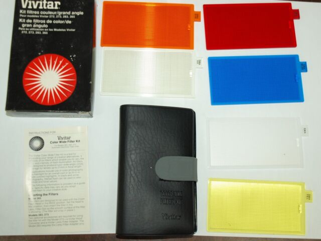 NEW GENUINE ORIGINAL VIVITAR BRAND Color Wide Angle Flash Filter Kit with CASE