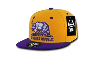 WHANG California Republic Snapback Flat Bill Hat