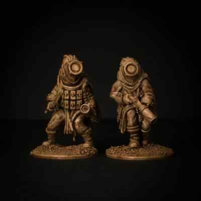 Knucklebones Miniatures The Underminers Gunners Pair Stargrave Forbidden Psalm