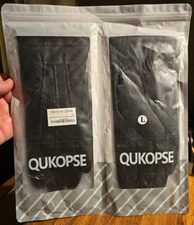 QUKOPSE Gloves Size Large Winter Snow Leather Driving Touchscreen 