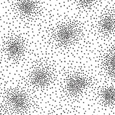 Laurel Burch Basics BLACK Confetti on WHITE Clothworks Fabric By the FQ - 1/4 YD