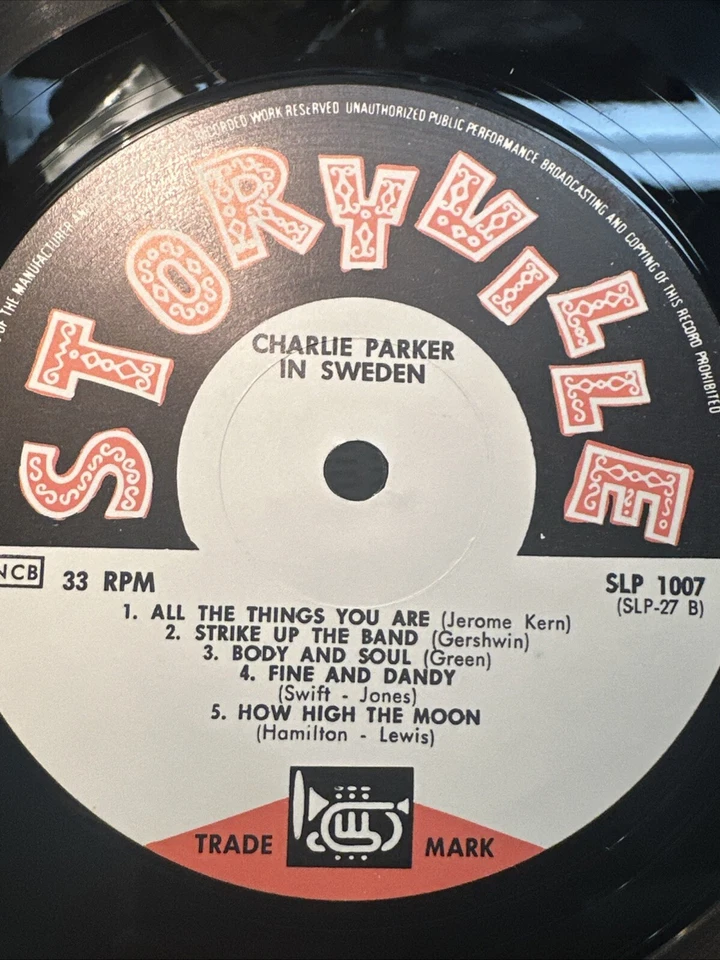 Charlie Parker – Charlie Parker In Sweden 1950 - Storyville SLP-1007 - Jazz Lp - Image 3 of 4