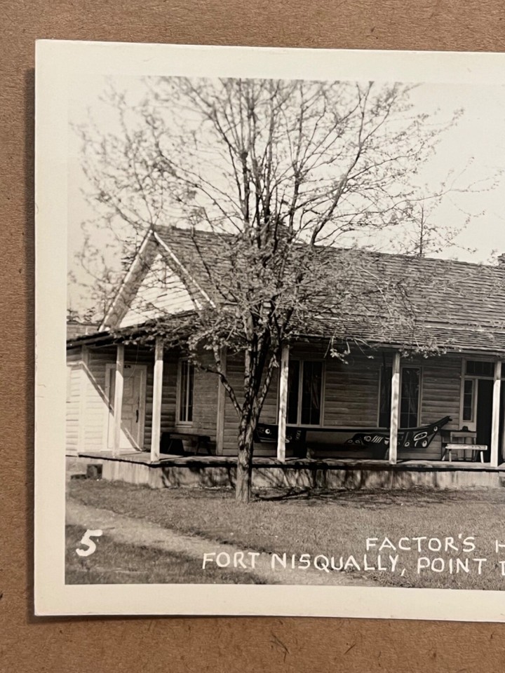 RPPC Washington Fort Nisqually Factors House Real Photo Postcard