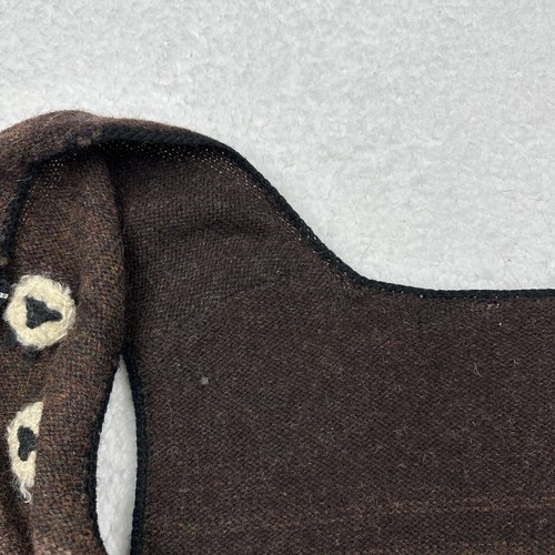 VTG 1999 Susan Bristol Sheep Sweater Vest Shetland Wool Large Brown Lambs *Holes - Afbeelding 11 van 14