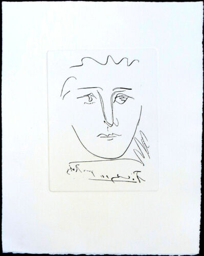 Pablo PICASSO Piastra Pour Roby Firmata Incisione con Restrizioni Moderne + COA - Foto 2 di 2