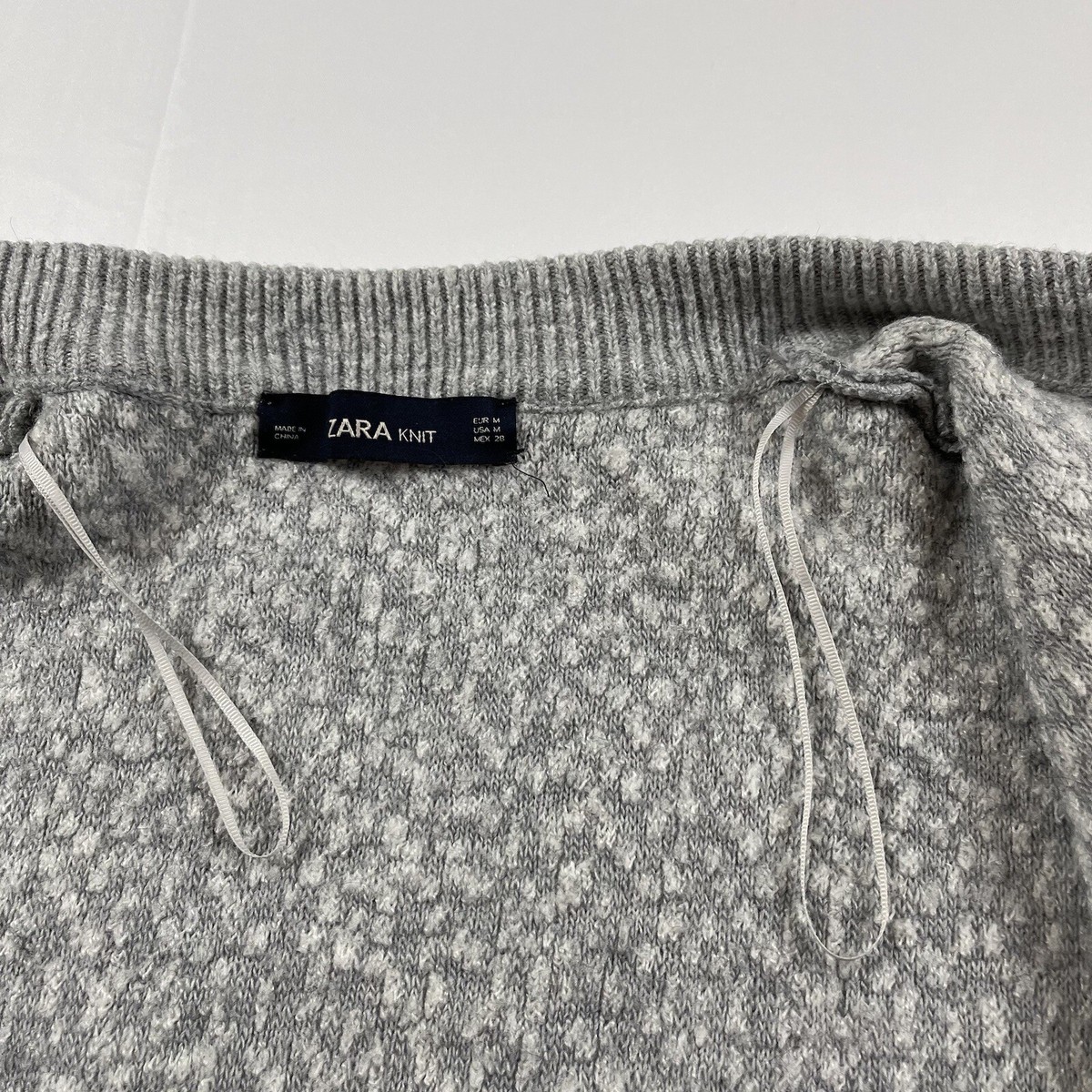 Zara Grey Knit Oversized Sweater Full Zip Sweater Women's Zara Grey Knit Oversized Sweater Full Zip Sweater Women's