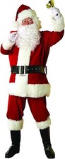 Regal Plush Adult Santa Suit with Faux Fur Trim, Red/White, XX-Large