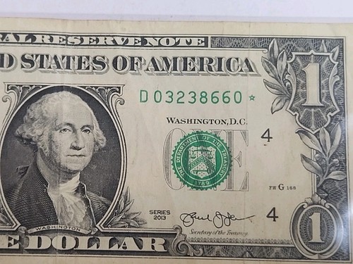 $1 Series 2013 Cleveland District D Star Note D03238660* 250K Rare - Picture 4 of 6