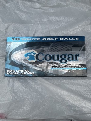 Cougar Titanium Distance White Golf Balls 5 Packs of 3 Balls (total of 15 balls)