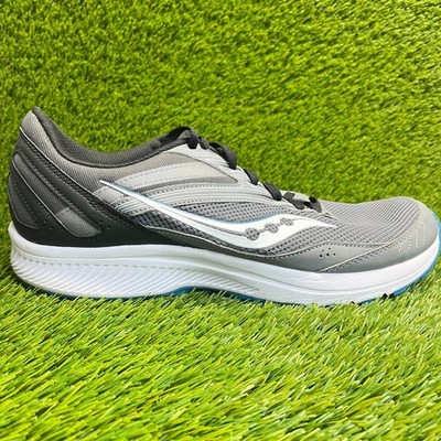 Saucony Cohesion 15 Mens Size 13 Gray White Blue Athletic Running Shoes Sneakers