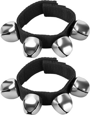Augshy 2 Packs Wrist Bells, Bells Bracelets Jingle Black 