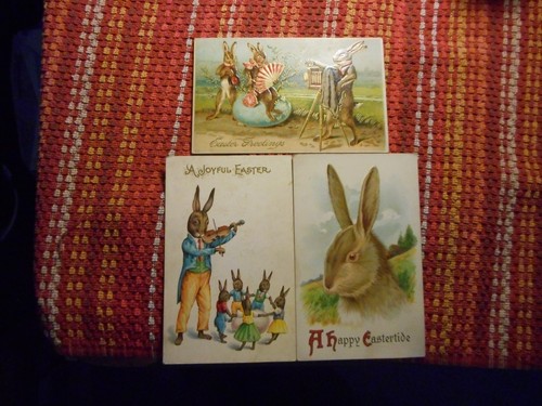 Lot Of 3-Early VINTAGE EASTER POSTCARD Cards With Rabbits | eBay