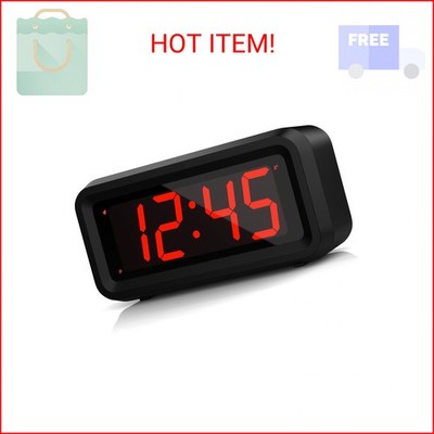 Alarm Clock, LED Digital Clock, Small Wall Clock, Battery Operated, Adjustable 3