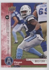 2018 Upper Deck CFL Red 81/150 Cleyon Laing #186