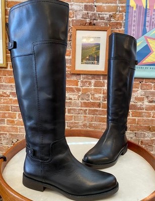 Franco Sarto Black Leather Capitol Tall Shaft Riding Boots New