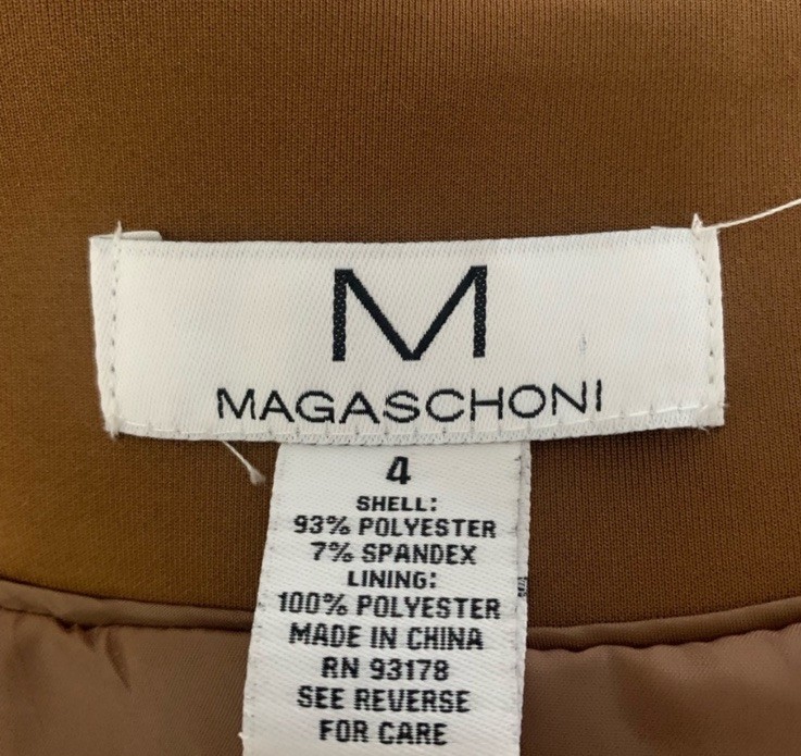 Magaschoni Camel colored Solid Open Front Blazer … - image 3