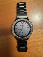 Garmin Fenix 6  Orologio GPS 47mm Cassa con Black Silicone Cinturino - Silver...