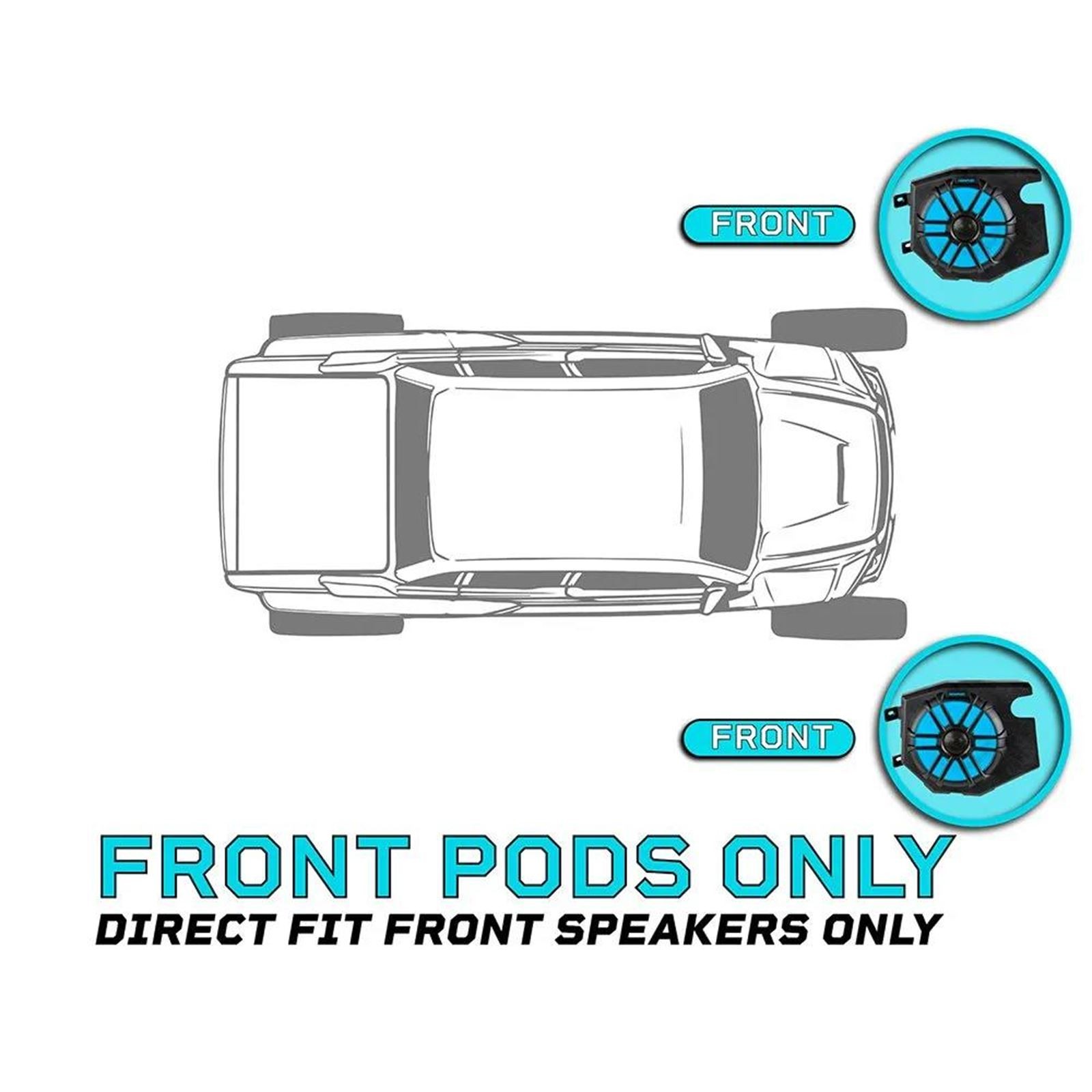 Memphis Audio Front Pods 75/150W for Can-Am Maverick X3 - 6.5" CANAMX365FE