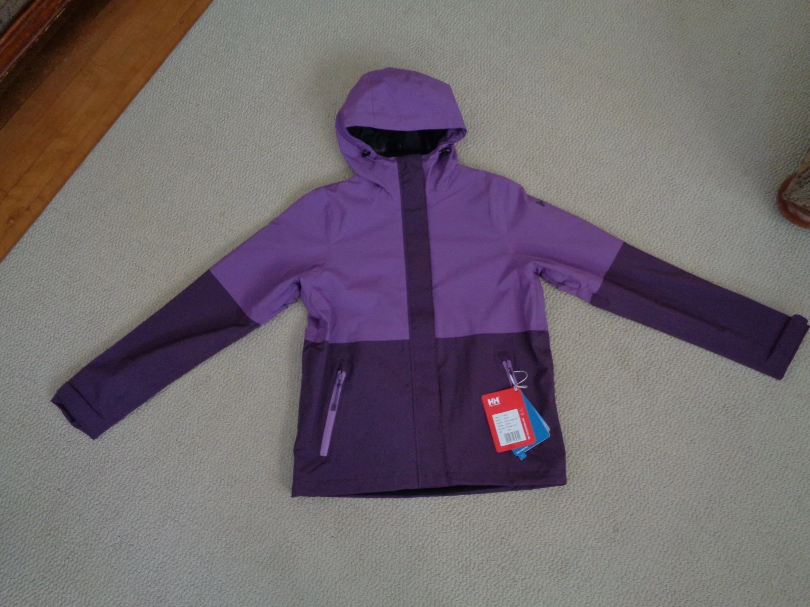 Helly Hansen Juell Storm Insulated Wind/Water Resist Rain Jacket Amethyst M, NWT