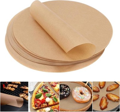 Backpapier rund 30cm 100 Blatt antihaft für Pizza Kuchen BBQ Grillen