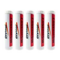 Divinol Fettkartusche | Mehrzweckfett 2 | 5 St. | 400G | Fett | Schmierfett |