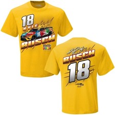 Kyle Busch #18 2022 Nascar Groove Men's 2-sided Shirt Yellow