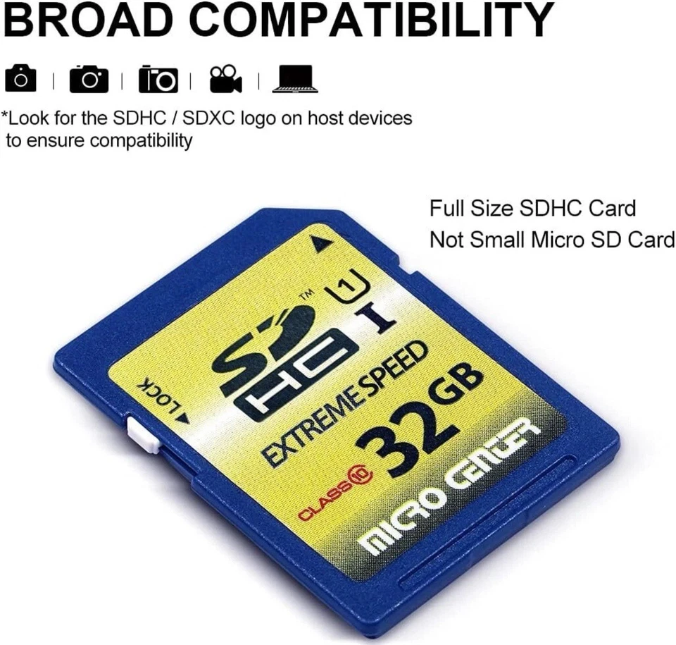 (2 Pack) 32GB Class 10 SDHC Flash Memory Card SD Card by Micro Center   - Image 2 of 4