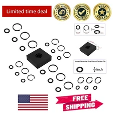 Durable 1/2” & 3/8” Impact Wrench Retaining Ring Set with Installation Tool